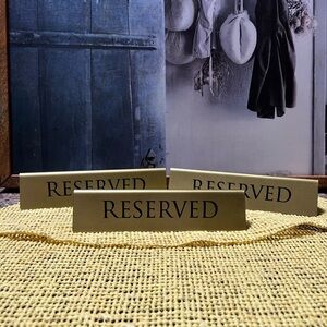 Gold Reserved Table Signs